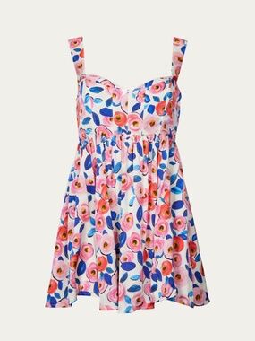 For Love & Lemons Gianna Mini Dress in Pink